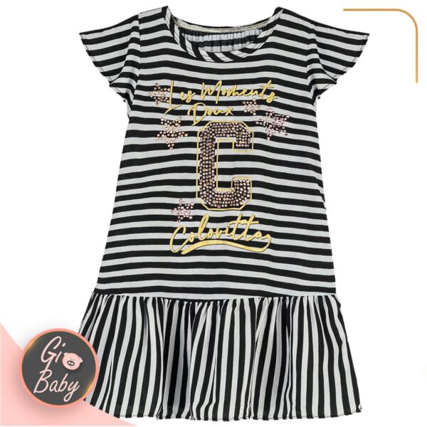 Vestido Feminino Infantil Listrado