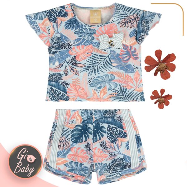 Conjunto Infantil Feminino Tropical