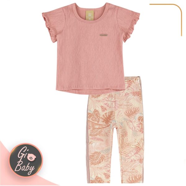 Conjunto Infantil Feminino Blusa e Legging