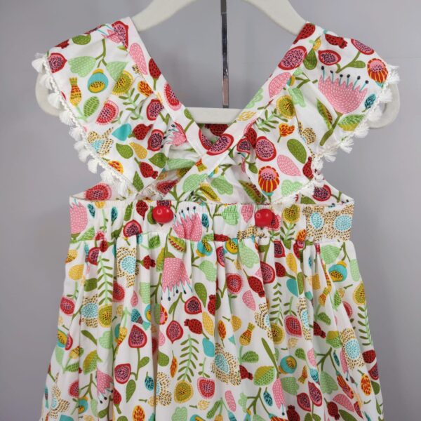 Vestido Floral Alça Babado