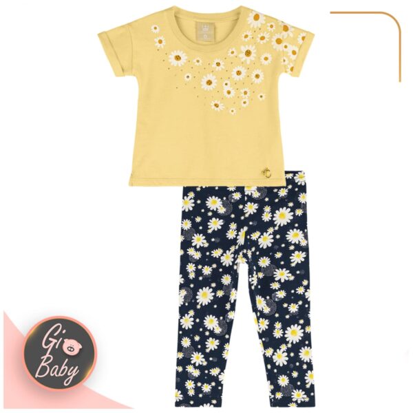 Conjunto Infantil Feminino Blusa e Legging