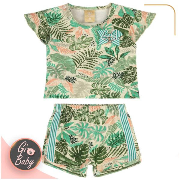 Conjunto Infantil Feminino Tropical