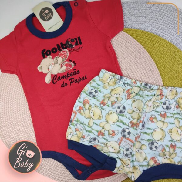 Conjunto Body E Short Campeão Do Papai