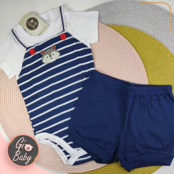 Conjunto Body E Short Jardineira