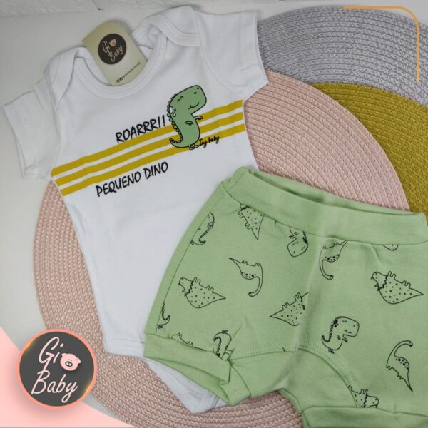 Conjunto Body E Short Pequeno Dino