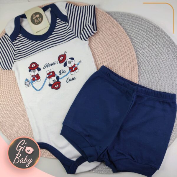 Conjunto Body E Short Herói Da Casa