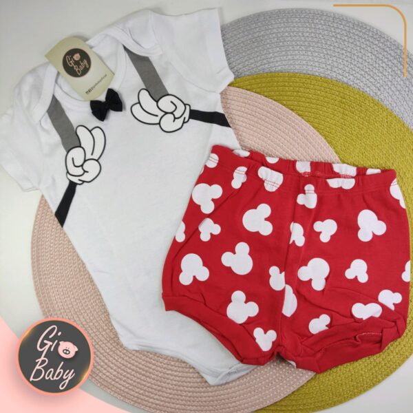 Conjunto Body E Short Mickey