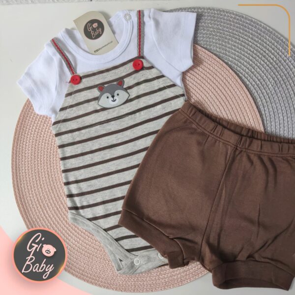 Conjunto Body E Short Jardineira