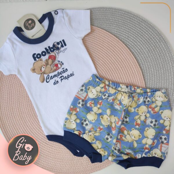 Conjunto Body E Short Campeão Do Papai